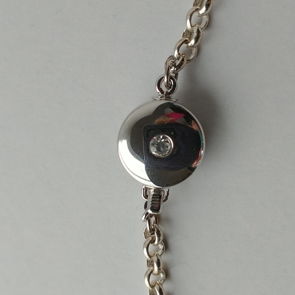 Red glass heart bracelet, women's, sz 7 1/4 - Picture 3 of 7